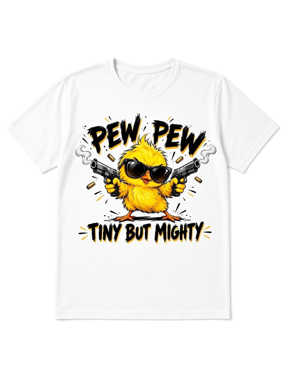 Pew Pew Tiny But Mighty DTF Transfer 10" Pk4 Chick Heat Press